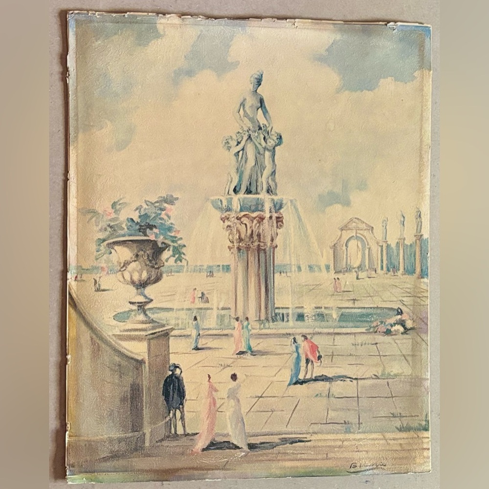Piero Bortoluzzi Bianco (Italian, 1875 – 1937), 2 Watercolour on paper paintings